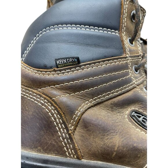 Keen Fort Wayne 6" Waterproof Utility Boots Men’s Size 13D Brown Leather - Picture 5 of 12
